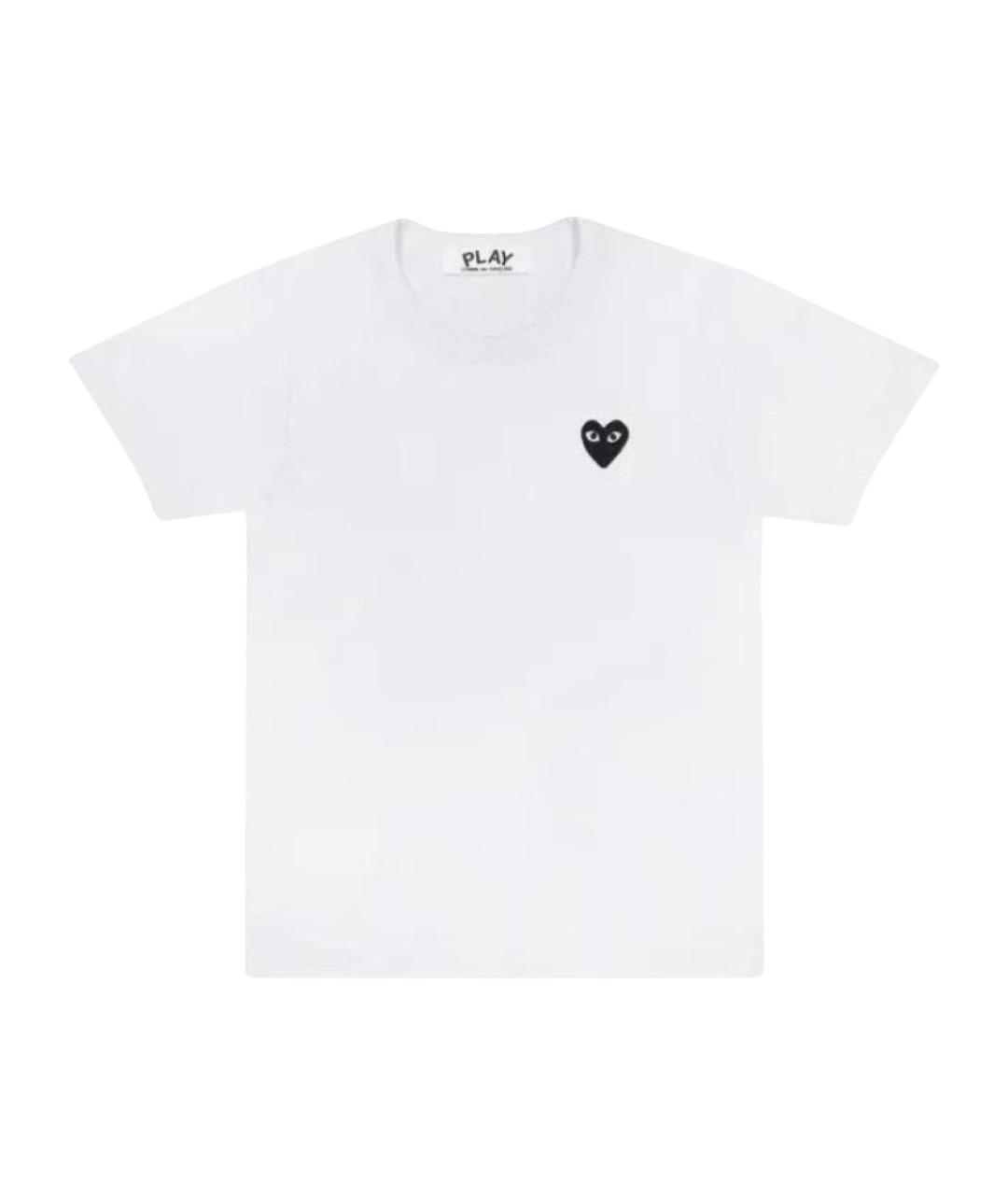 COMME DES GARÇONS PLAY Белая хлопковая футболка, фото 8