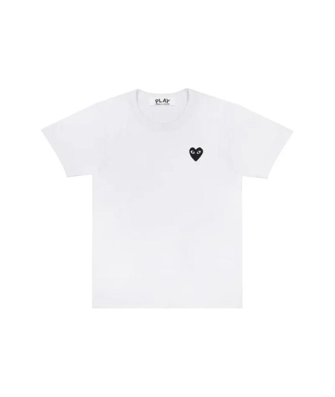 COMME DES GARÇONS PLAY Белая хлопковая футболка, фото 6