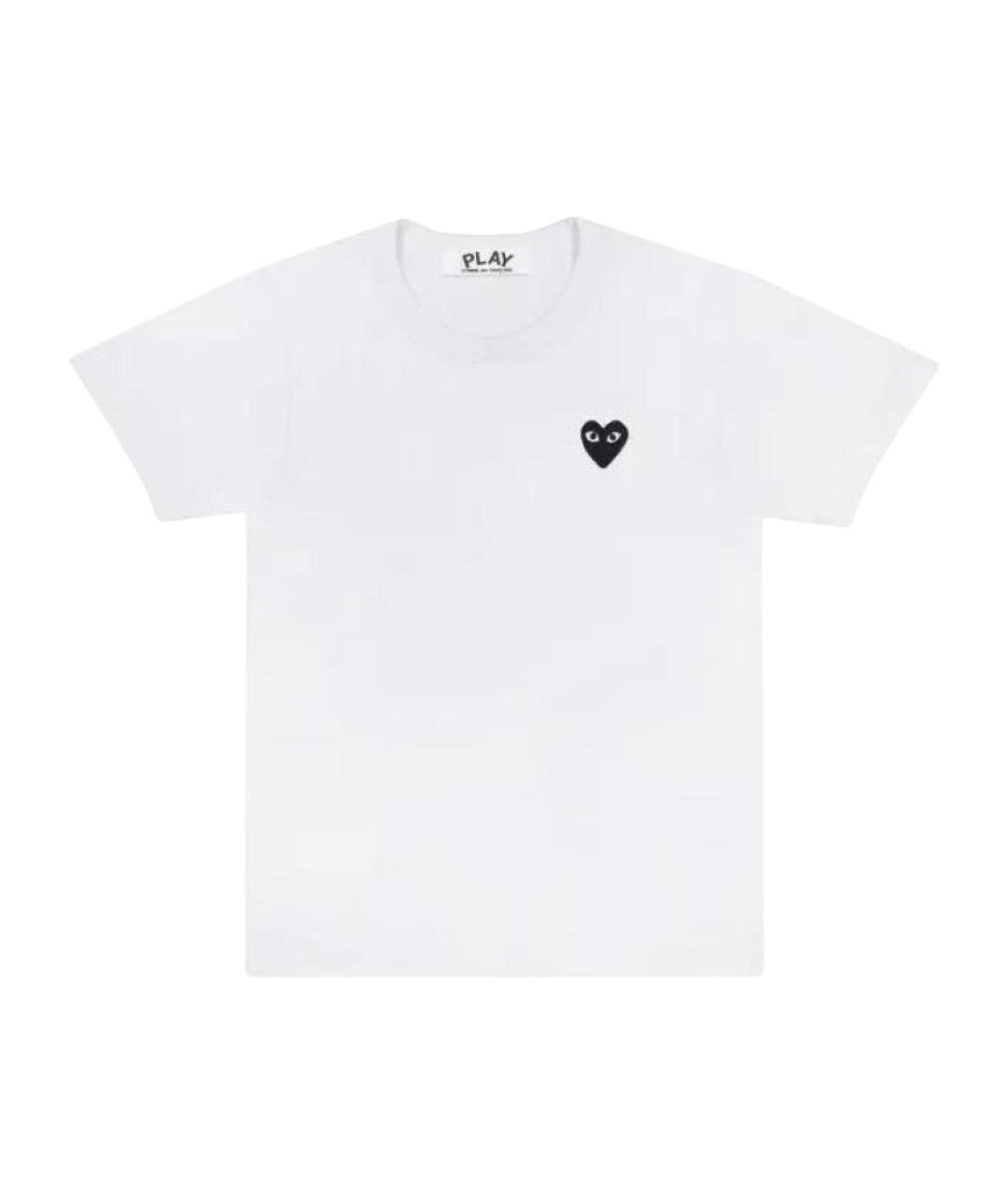 COMME DES GARÇONS PLAY Белая хлопковая футболка, фото 7