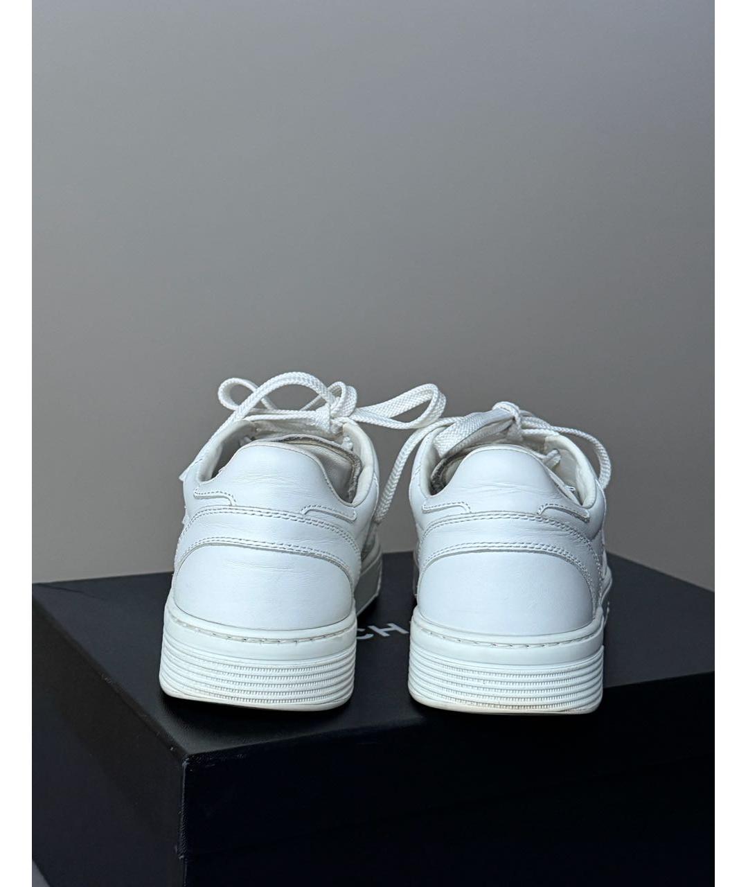 CHANEL Белые кожаные кроссовки, фото 5