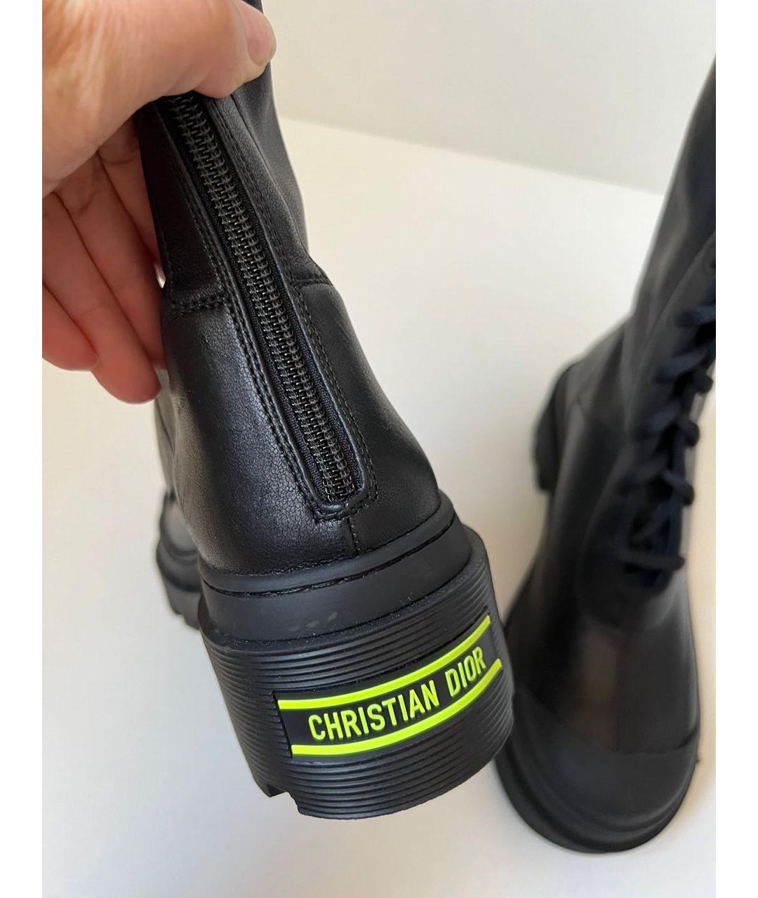 CHRISTIAN DIOR Черные ботфорты, фото 4
