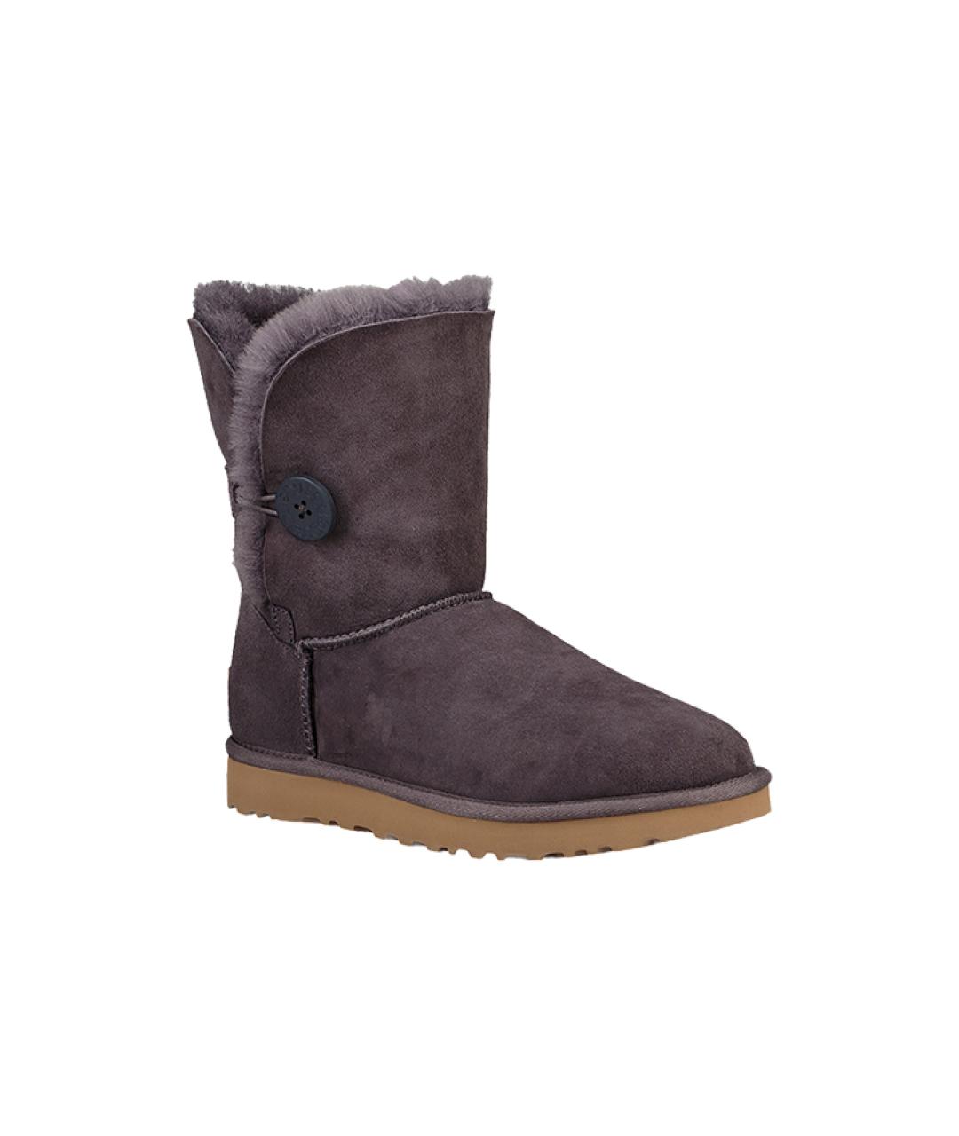UGG AUSTRALIA Серые нубуковые ботинки, фото 3