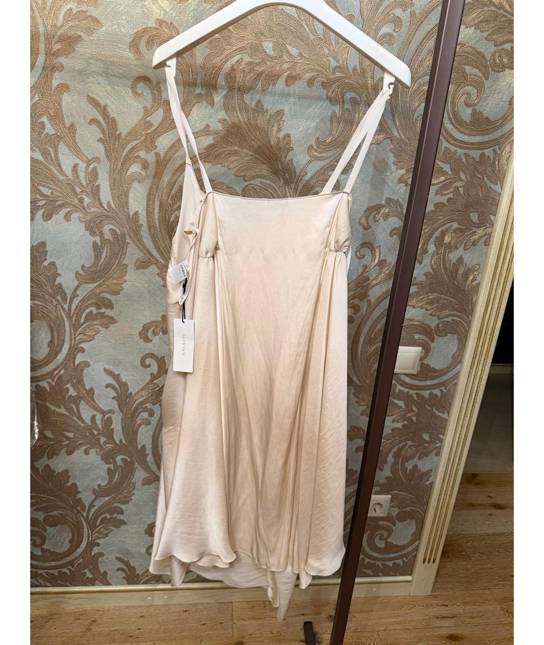 NINA RICCI Бежевое полиэстеровое коктейльное платье, фото 2