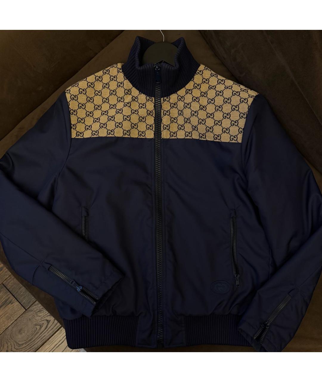 GUCCI Синяя полиамидовая куртка, фото 3