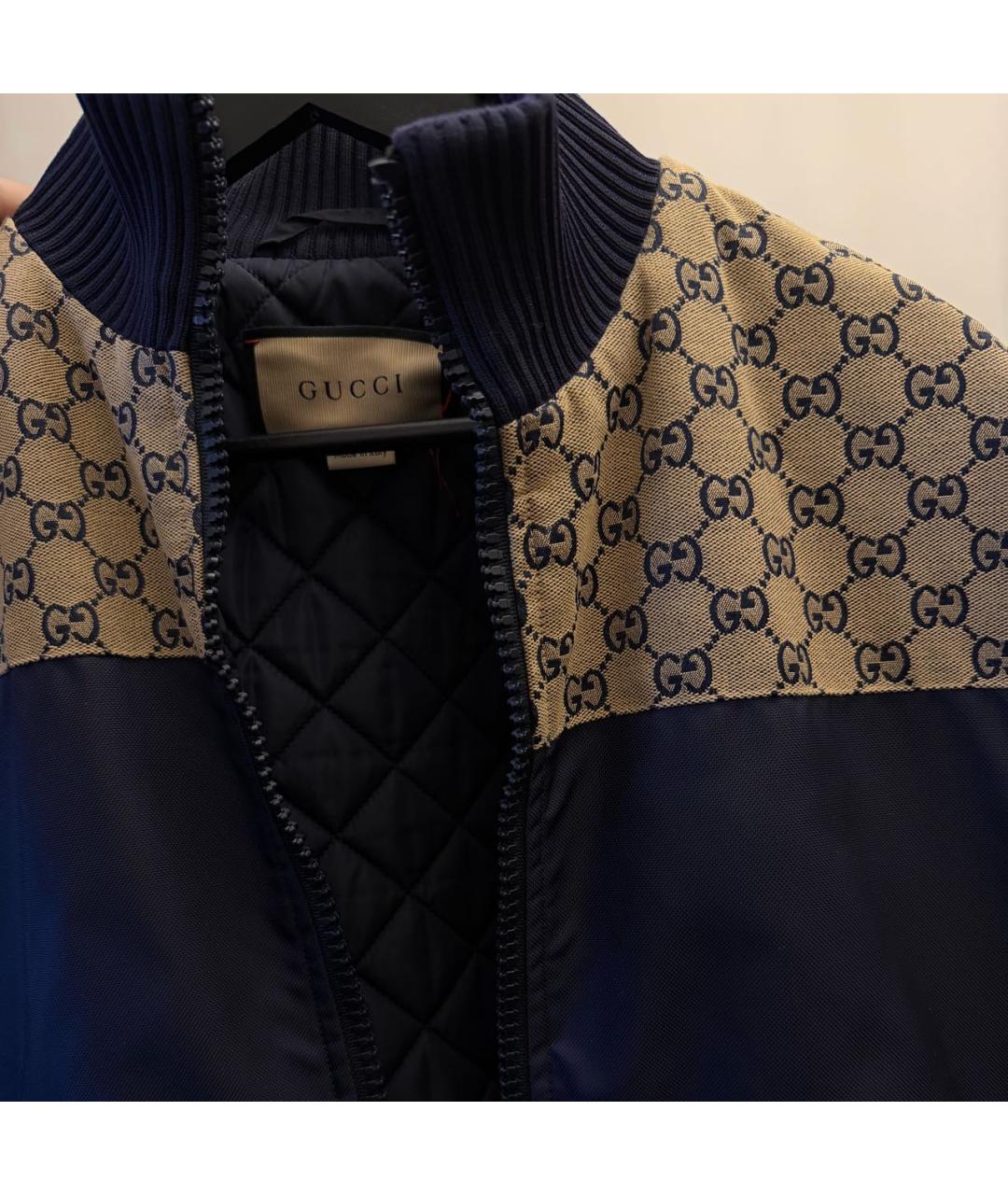 GUCCI Синяя полиамидовая куртка, фото 6