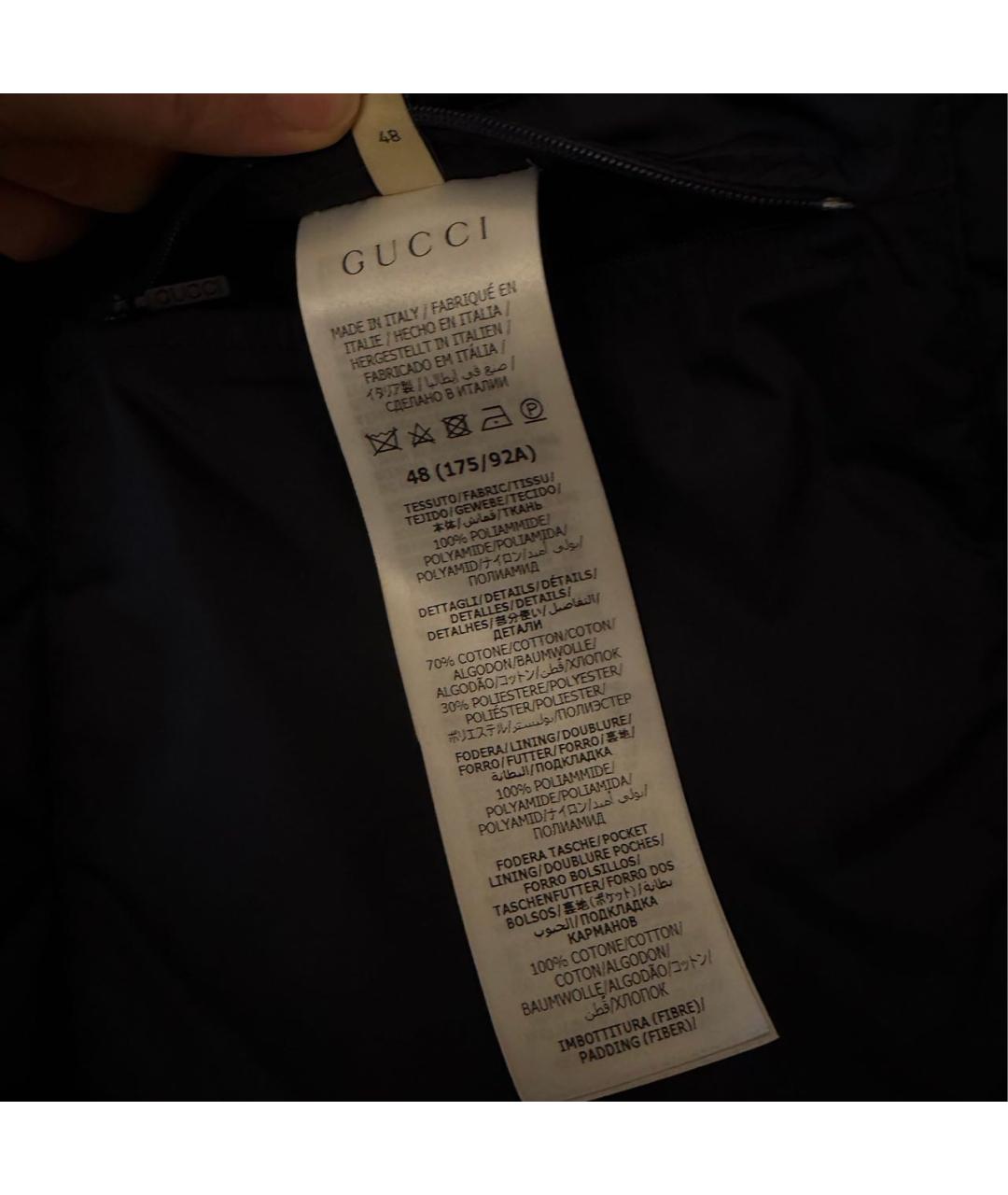 GUCCI Синяя полиамидовая куртка, фото 5