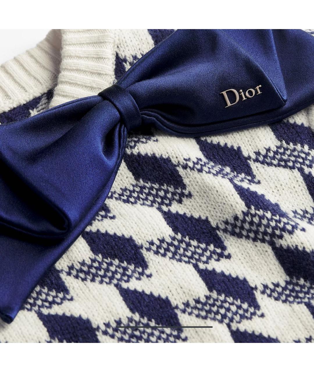 CHRISTIAN DIOR Синий джемпер / свитер, фото 2