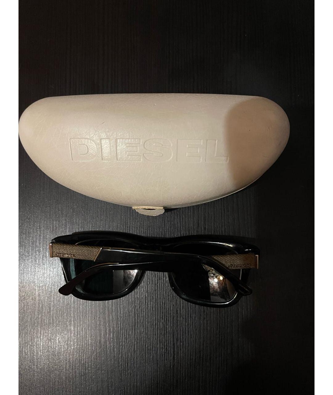 DIESEL Черные пластиковые солнцезащитные очки, фото 2