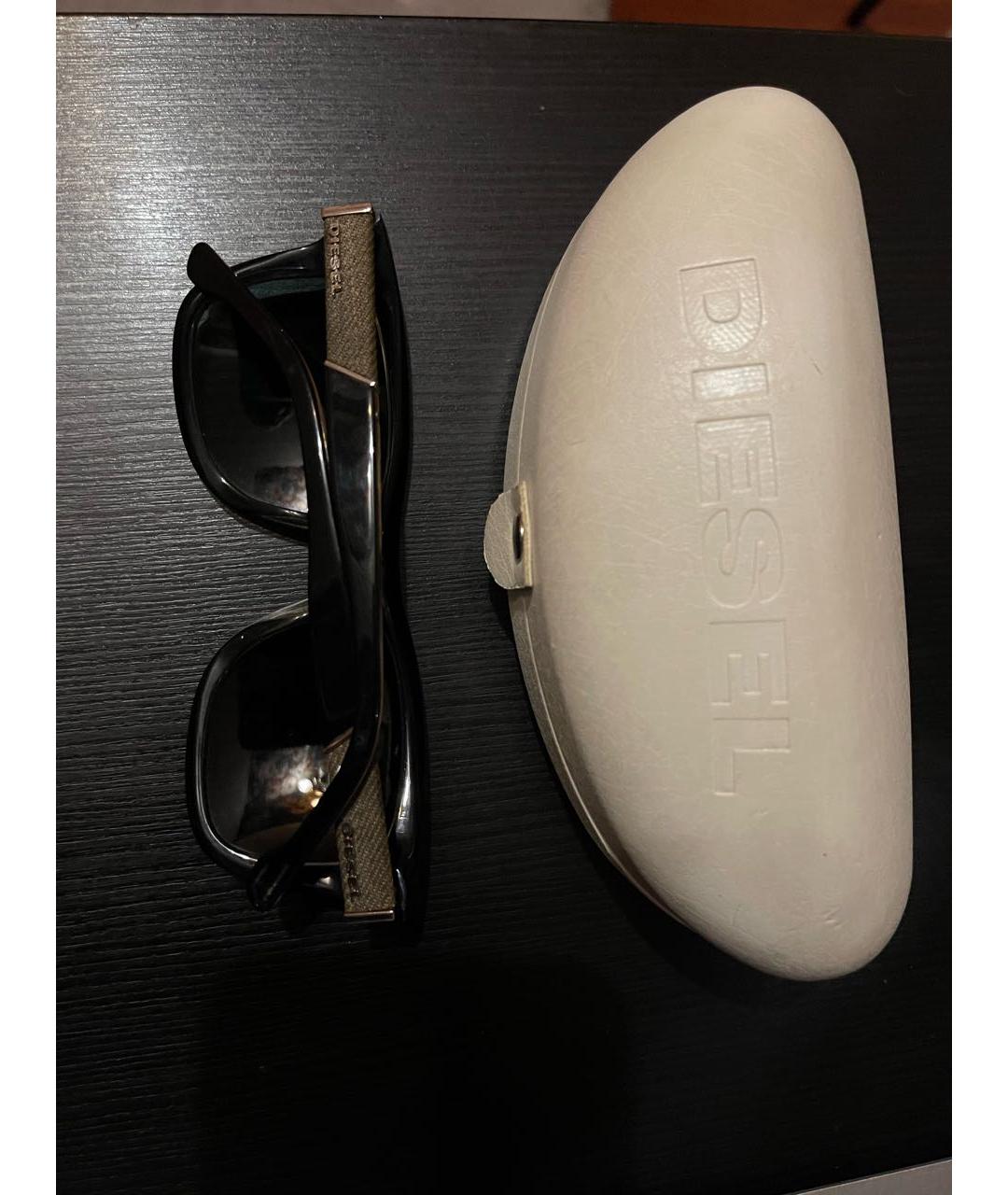 DIESEL Черные пластиковые солнцезащитные очки, фото 4