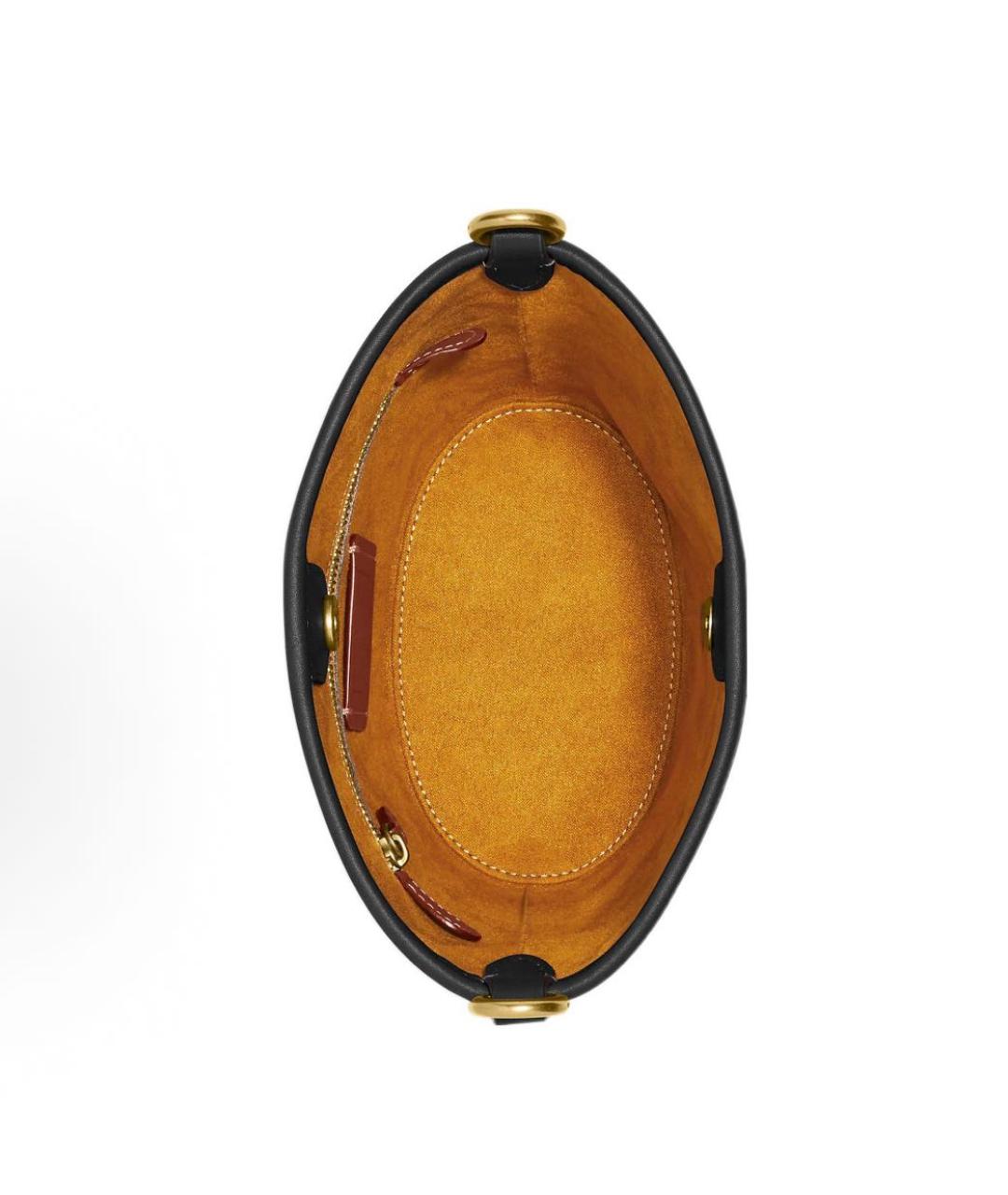 COACH Черная кожаная сумка через плечо, фото 3