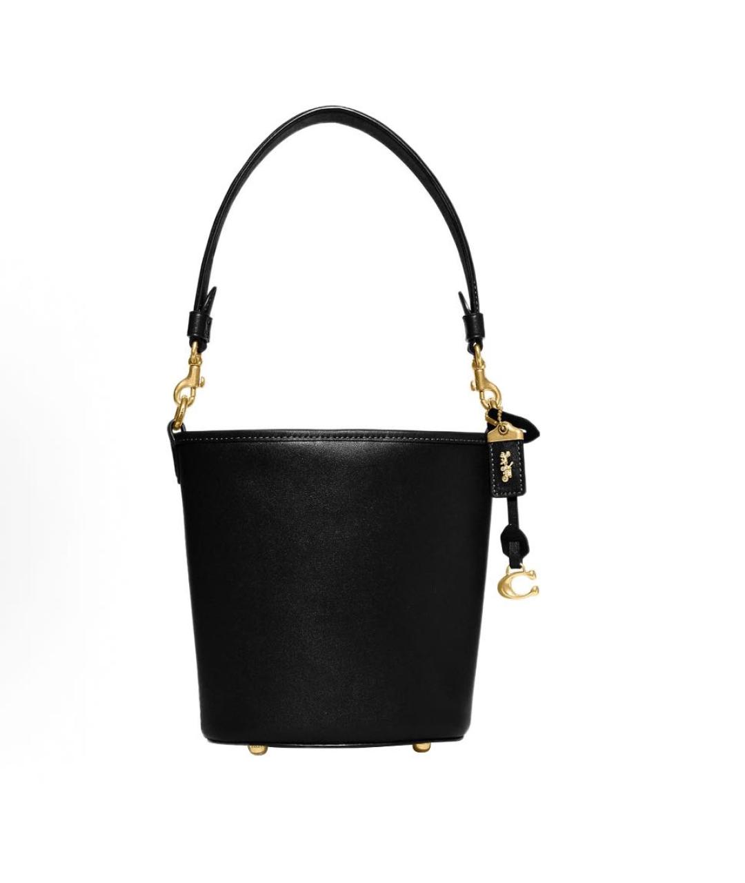 COACH Черная кожаная сумка через плечо, фото 9