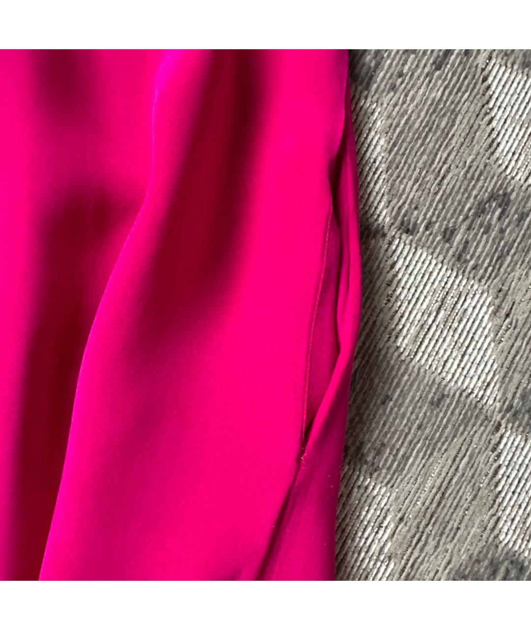 SAINT LAURENT Розовое шелковое коктейльное платье, фото 7