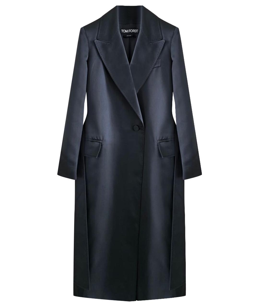 TOM FORD Черное шелковое пальто, фото 1