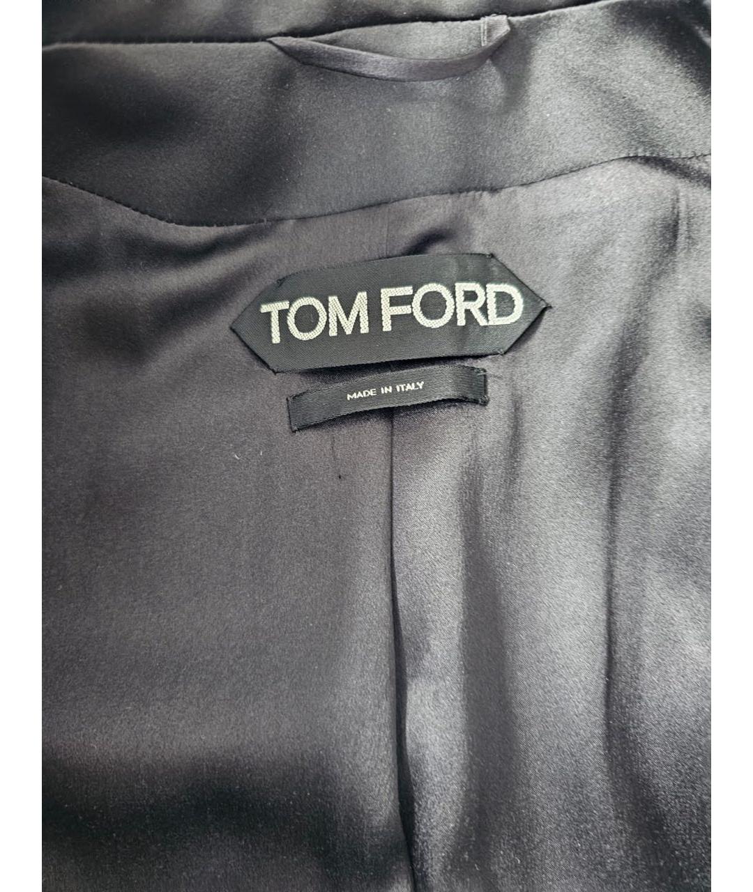 TOM FORD Черное шелковое пальто, фото 4