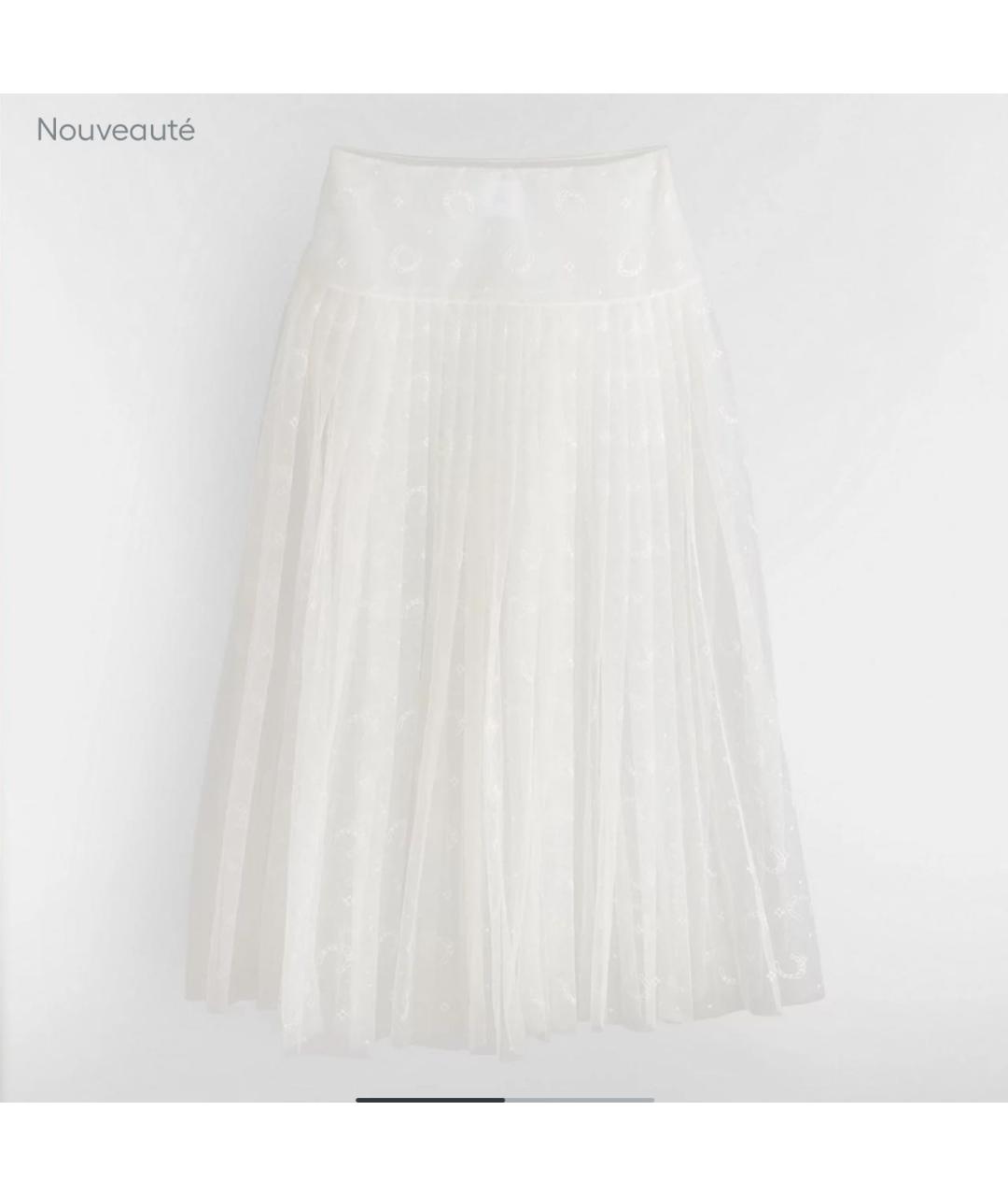 CHRISTIAN DIOR Белая юбка миди, фото 4