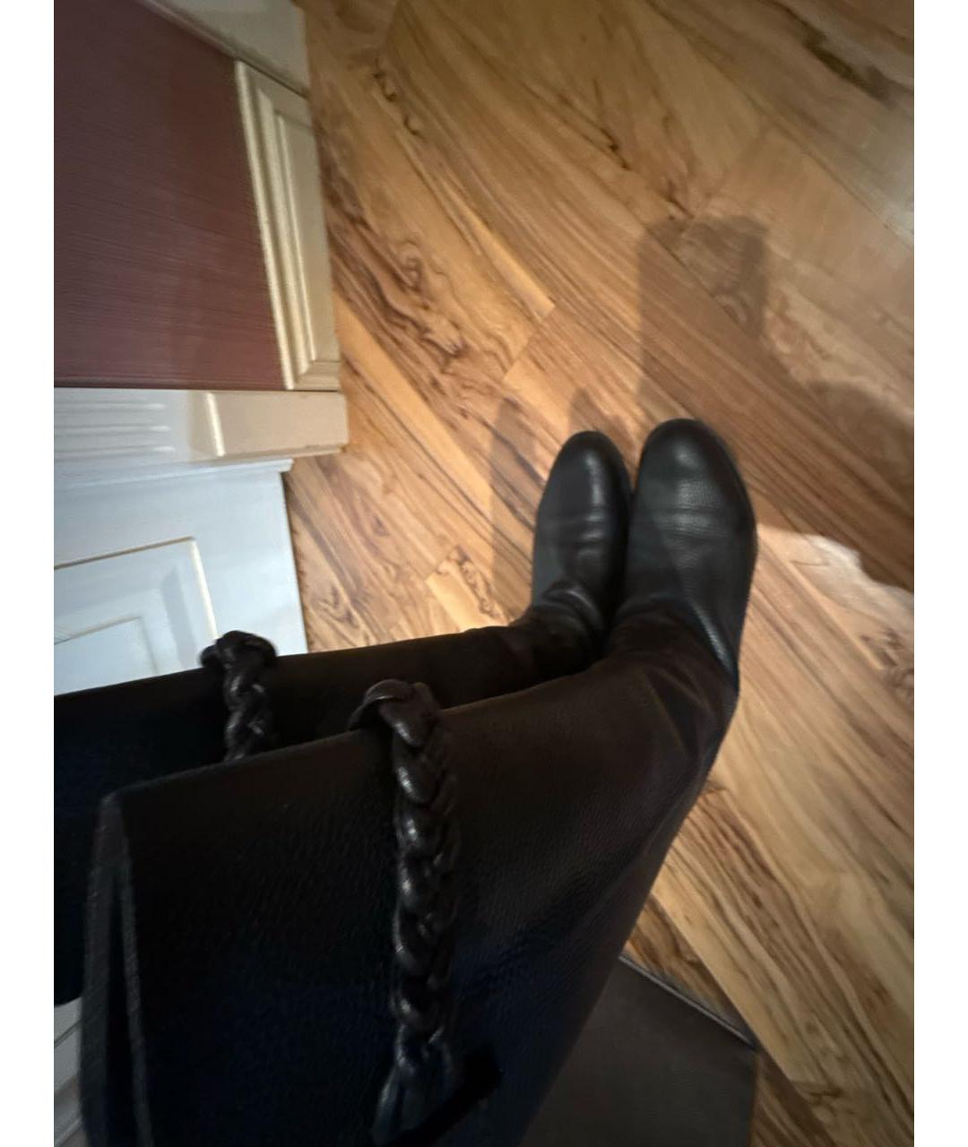 VALENTINO Черные кожаные сапоги, фото 3