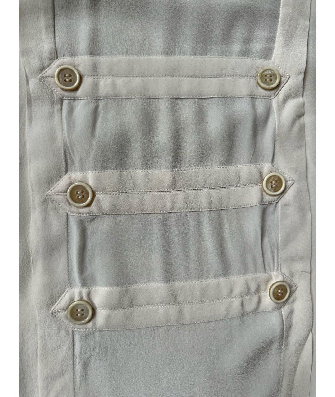 TOD'S Белая шелковая блузы, фото 4