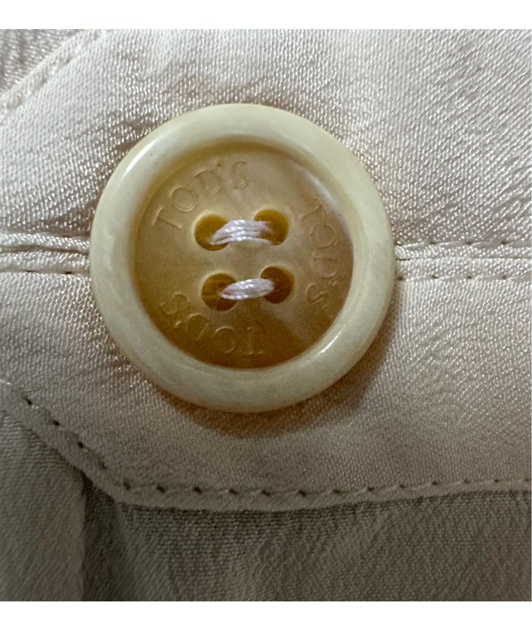 TOD'S Белая шелковая блузы, фото 7