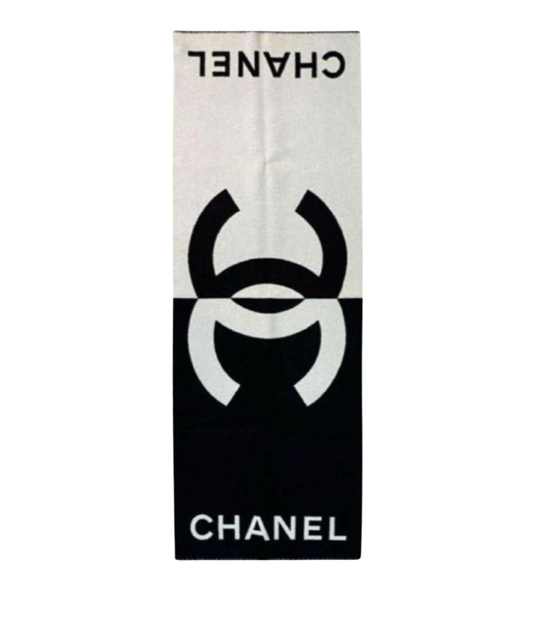 CHANEL Черный кашемировый шарф, фото 1