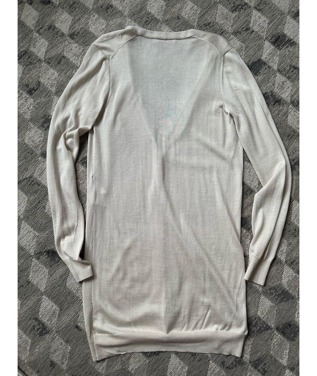 JIL SANDER Бежевый кашемировый кардиган, фото 8