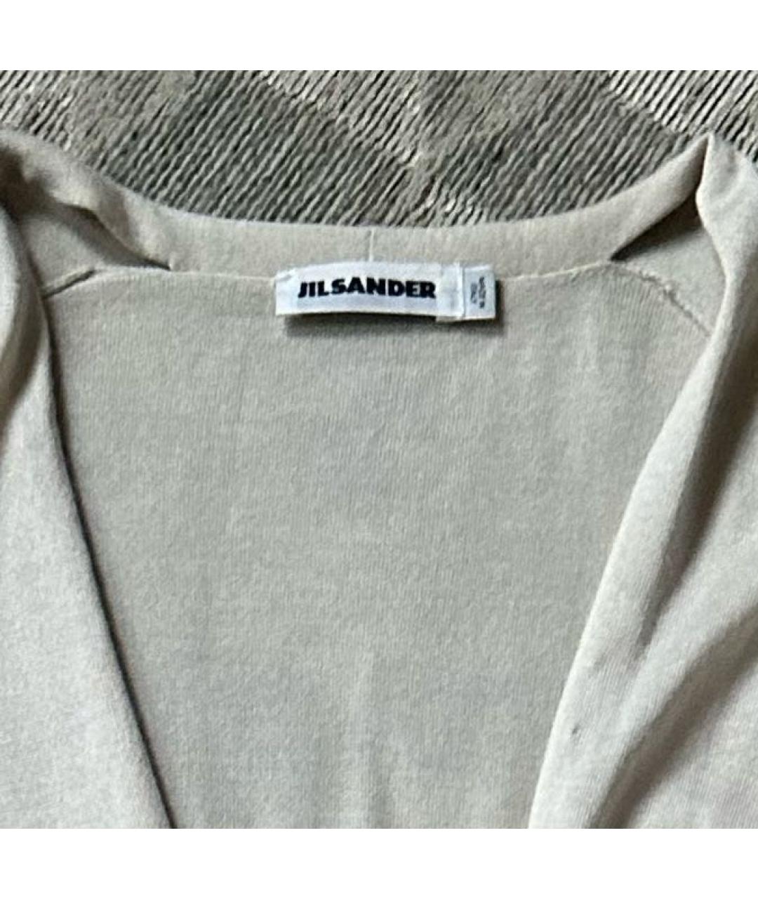 JIL SANDER Бежевый кашемировый кардиган, фото 3