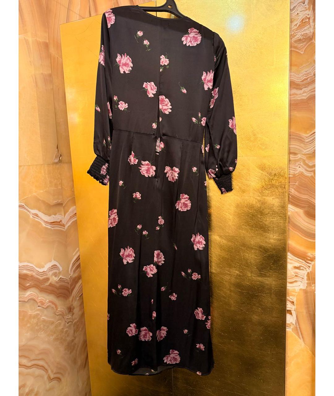 REFORMATION Черное шелковое коктейльное платье, фото 2