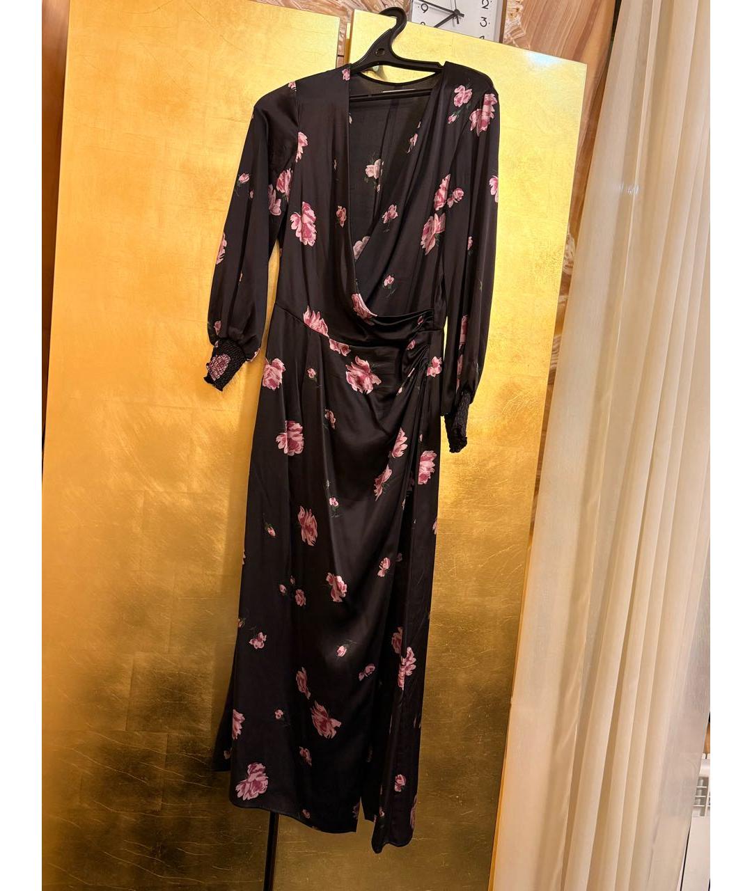 REFORMATION Черное шелковое коктейльное платье, фото 9