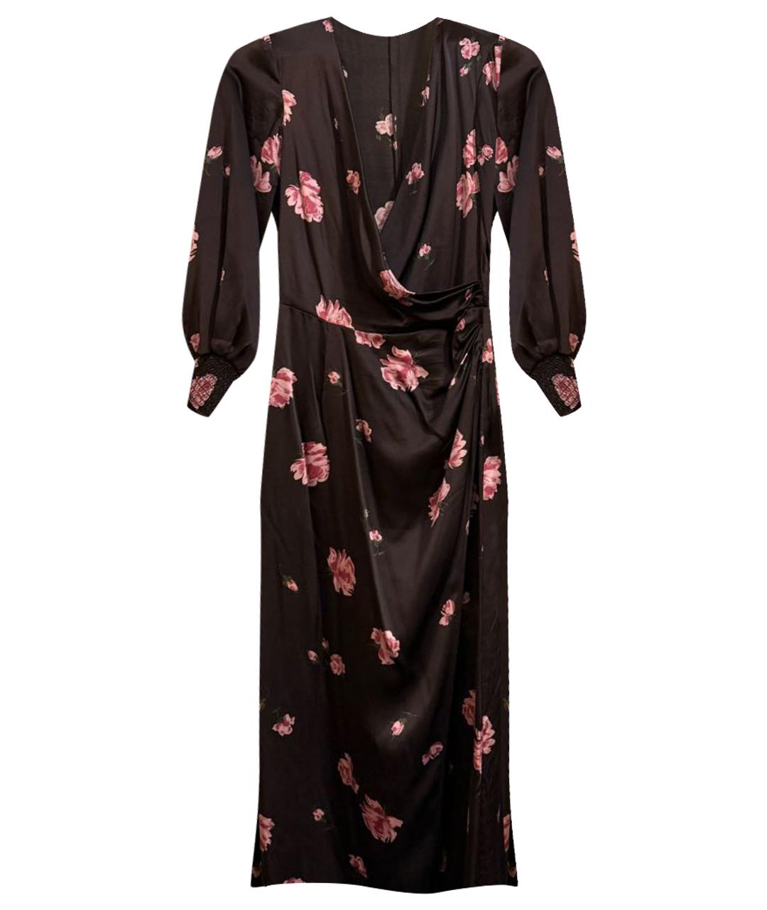 REFORMATION Черное шелковое коктейльное платье, фото 1