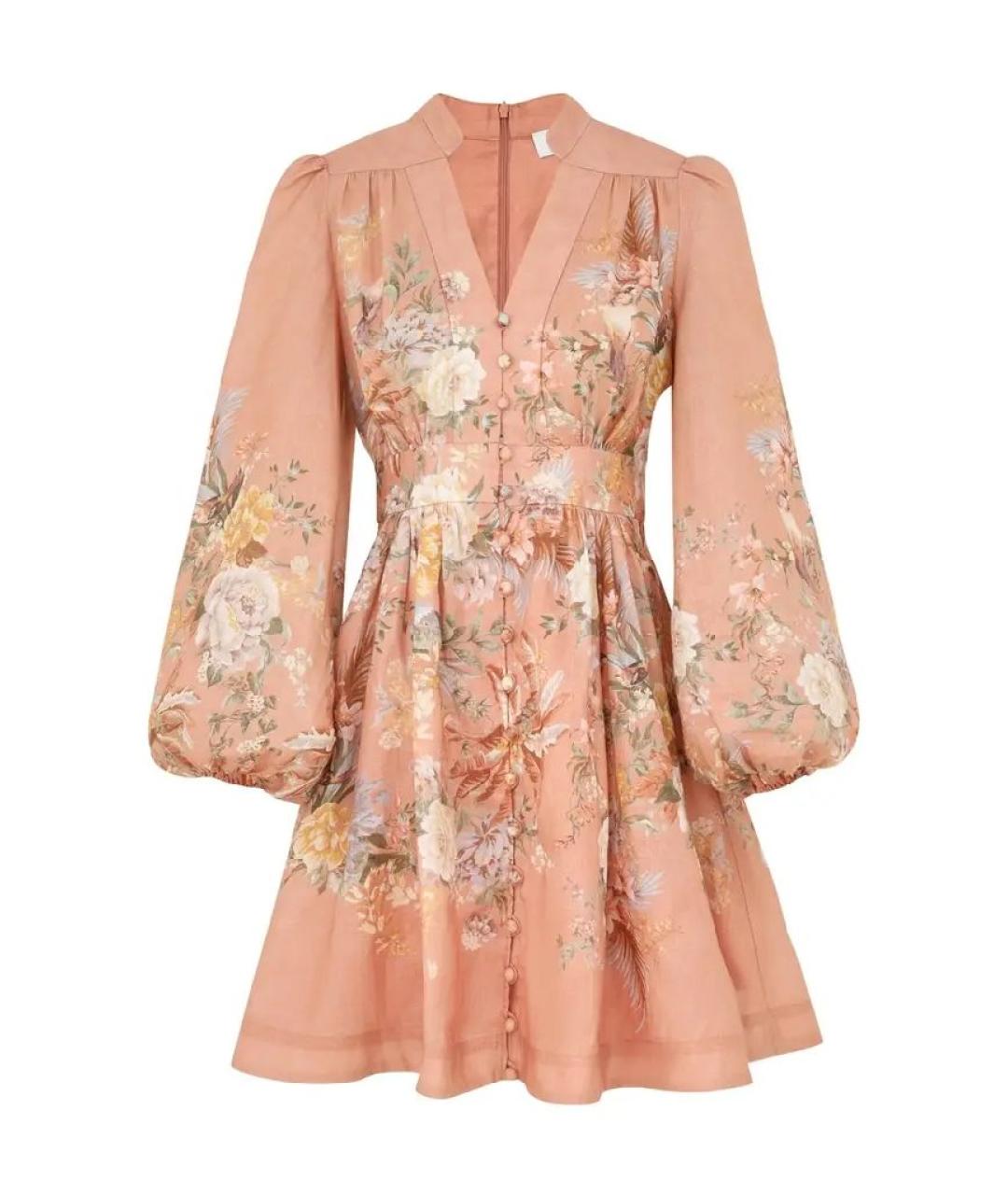 ZIMMERMANN Мульти льняное платье, фото 7