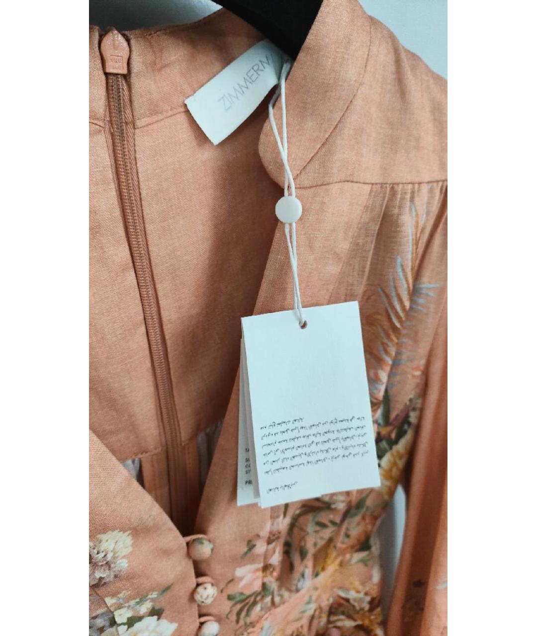 ZIMMERMANN Мульти льняное платье, фото 3