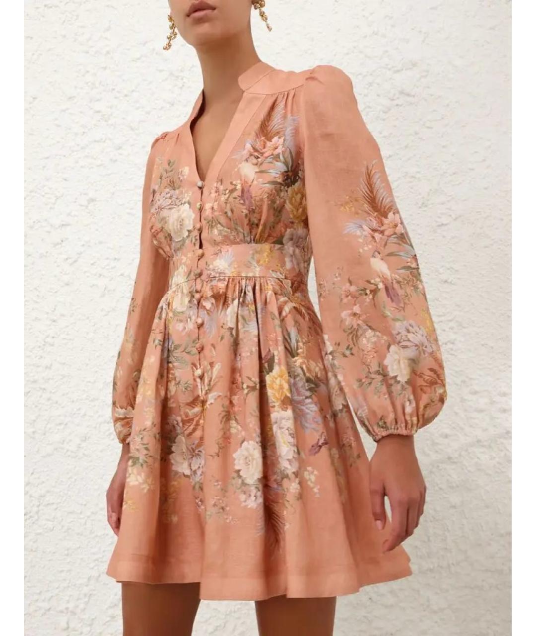 ZIMMERMANN Мульти льняное платье, фото 6