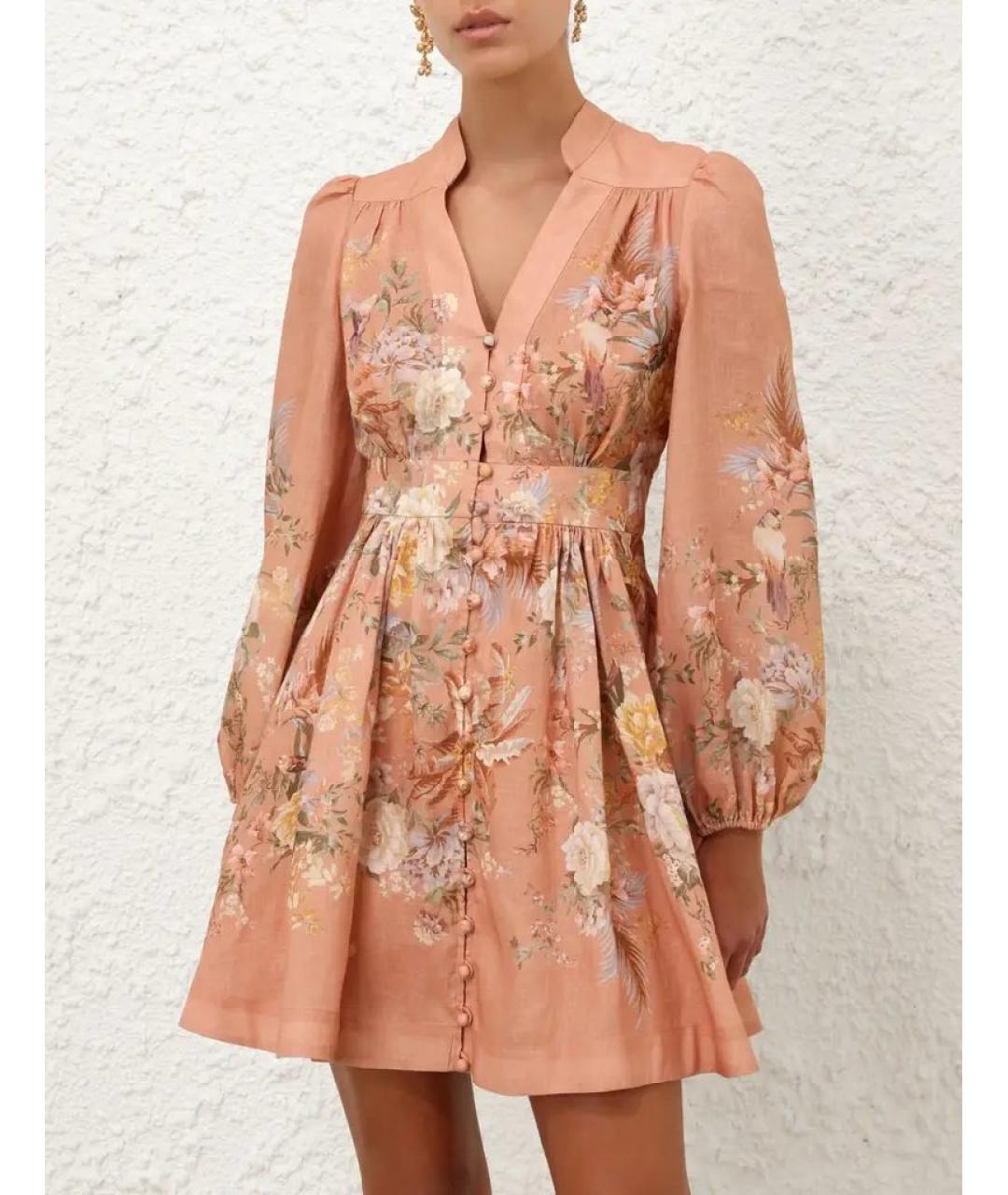 ZIMMERMANN Мульти льняное платье, фото 5