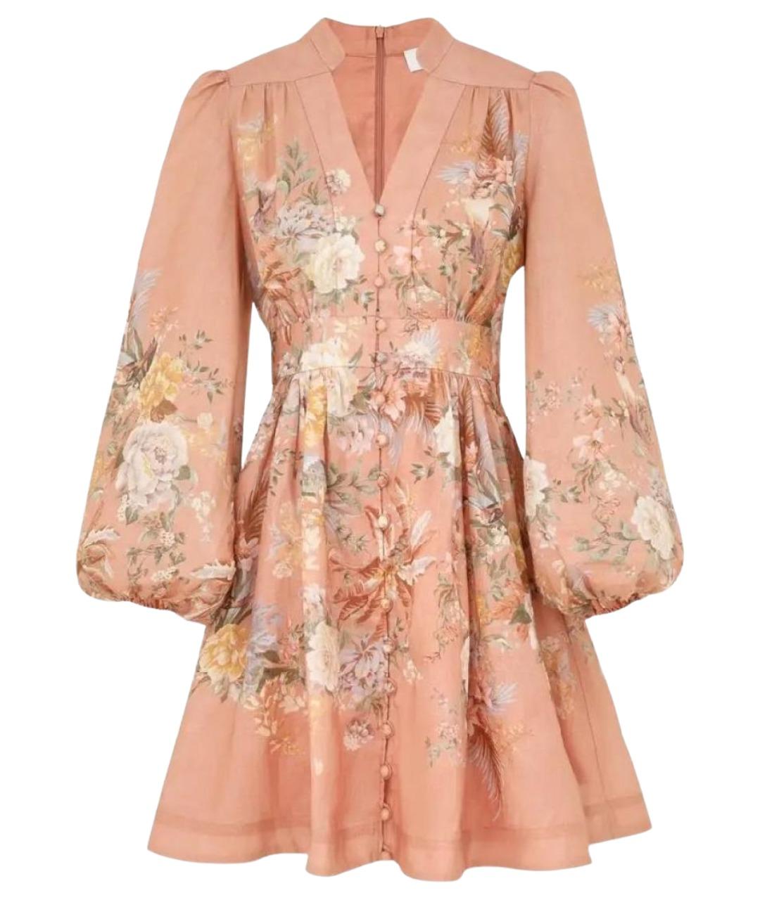 ZIMMERMANN Мульти льняное платье, фото 1