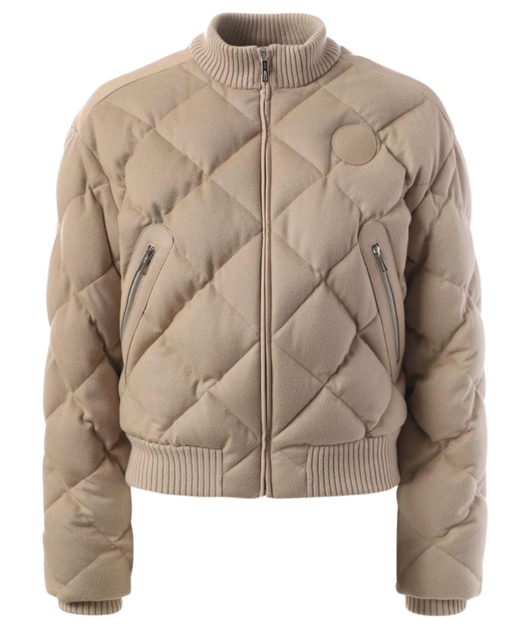 HERMES Бежевый кашемировый пуховик, фото 1