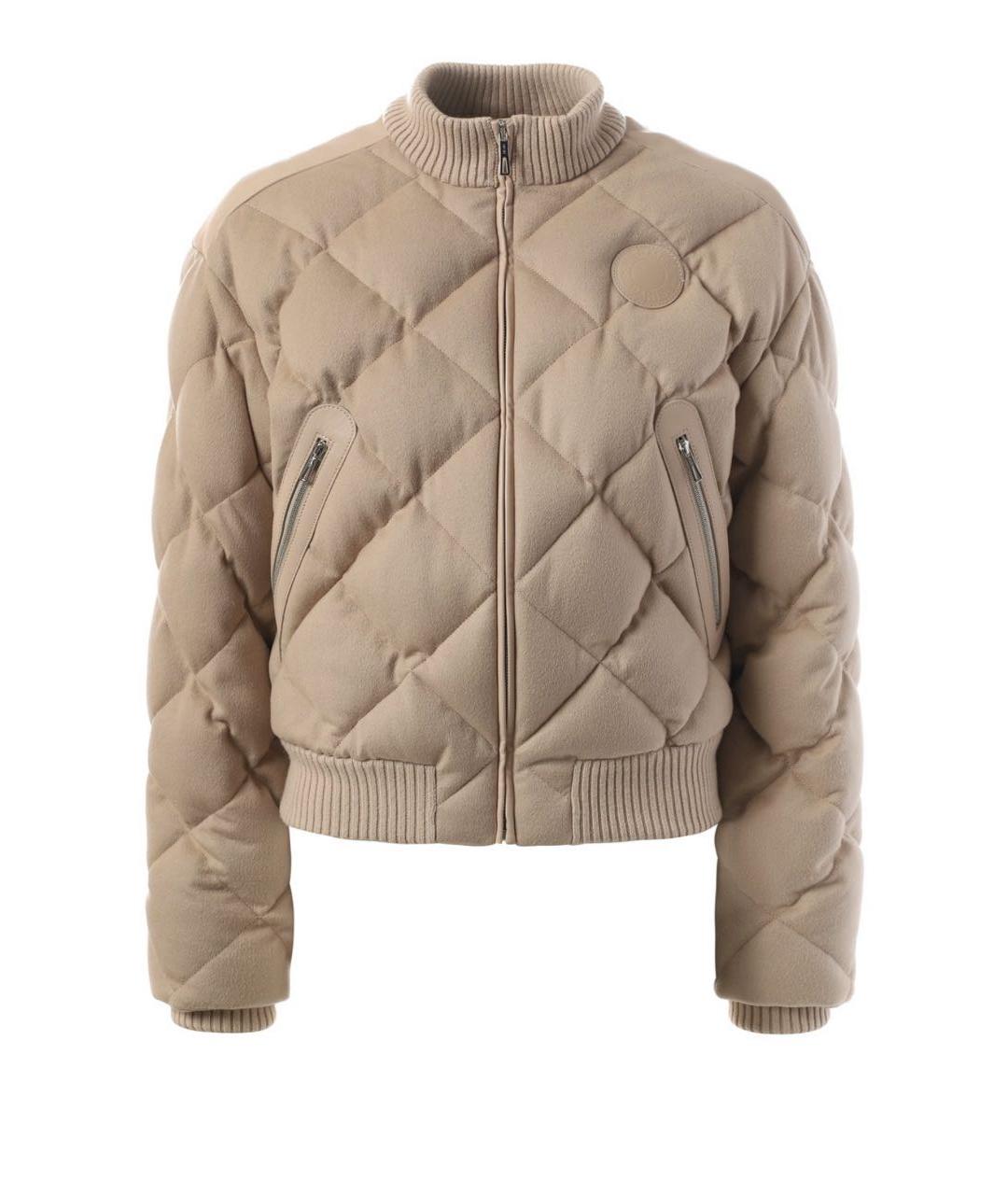 HERMES Бежевый кашемировый пуховик, фото 4