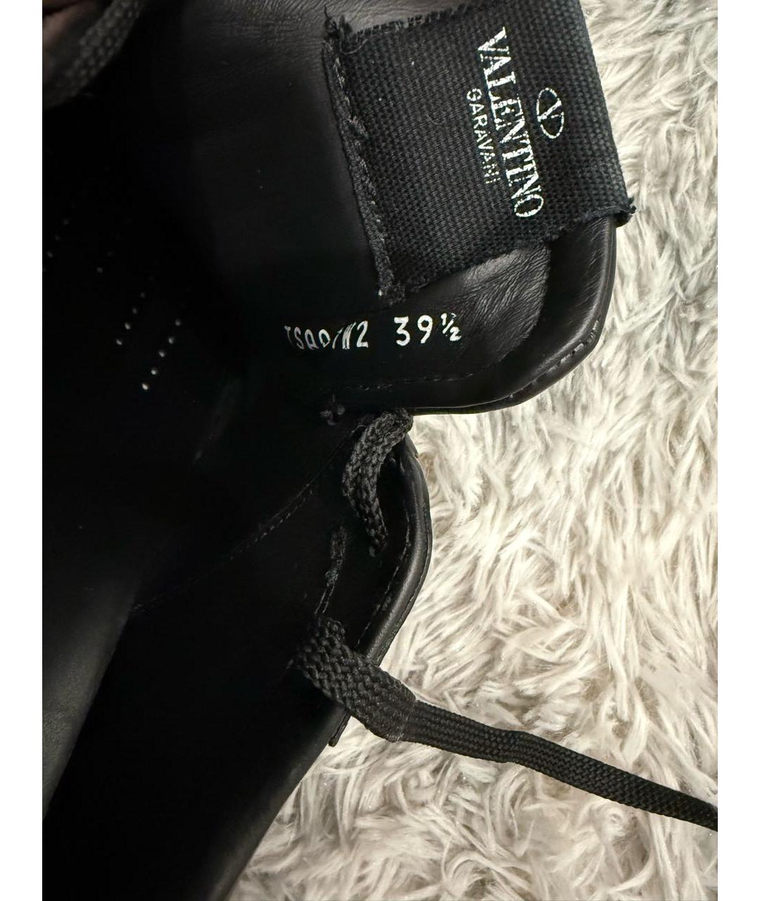 VALENTINO Черные кожаные кеды, фото 5