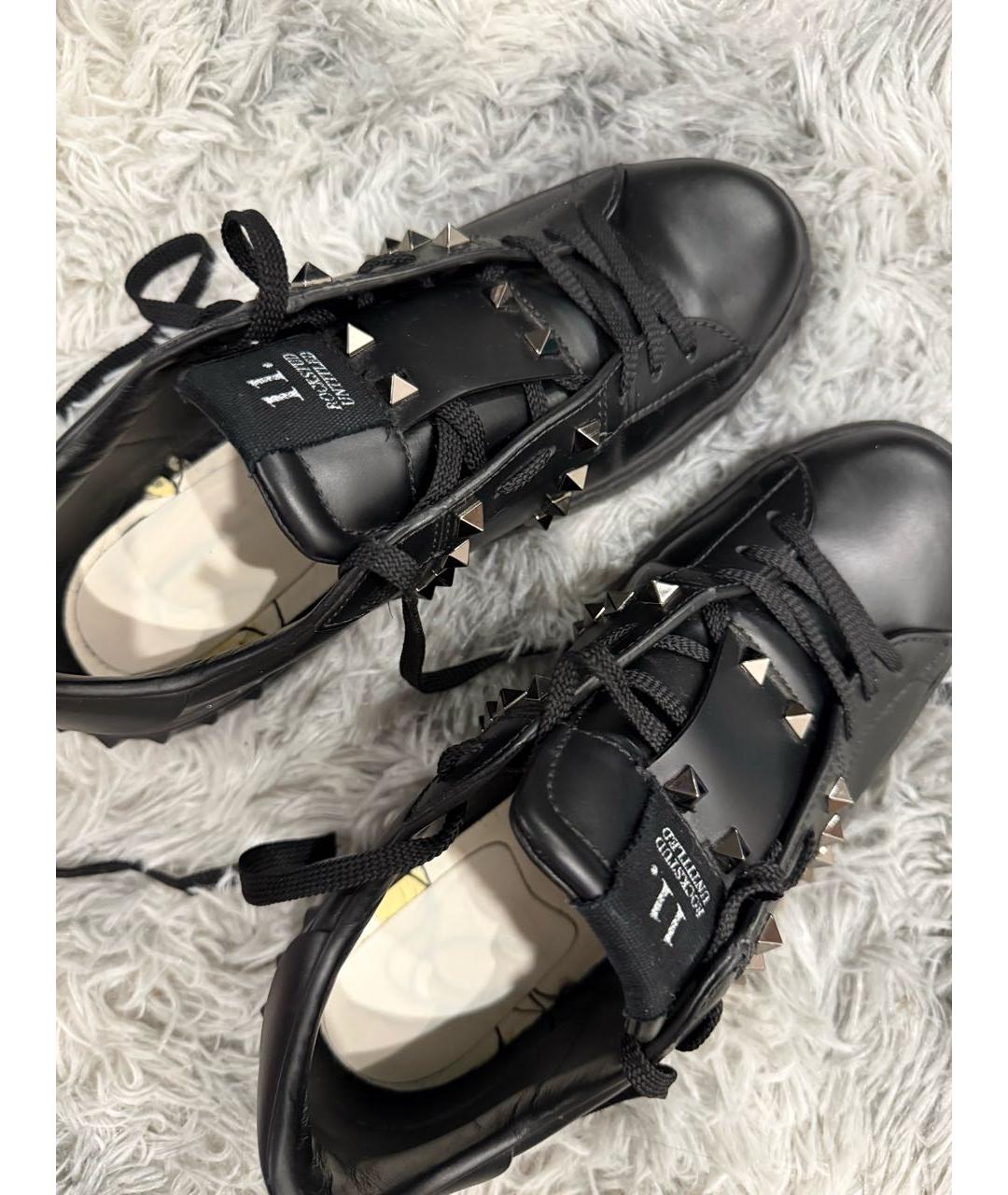 VALENTINO Черные кожаные кеды, фото 3