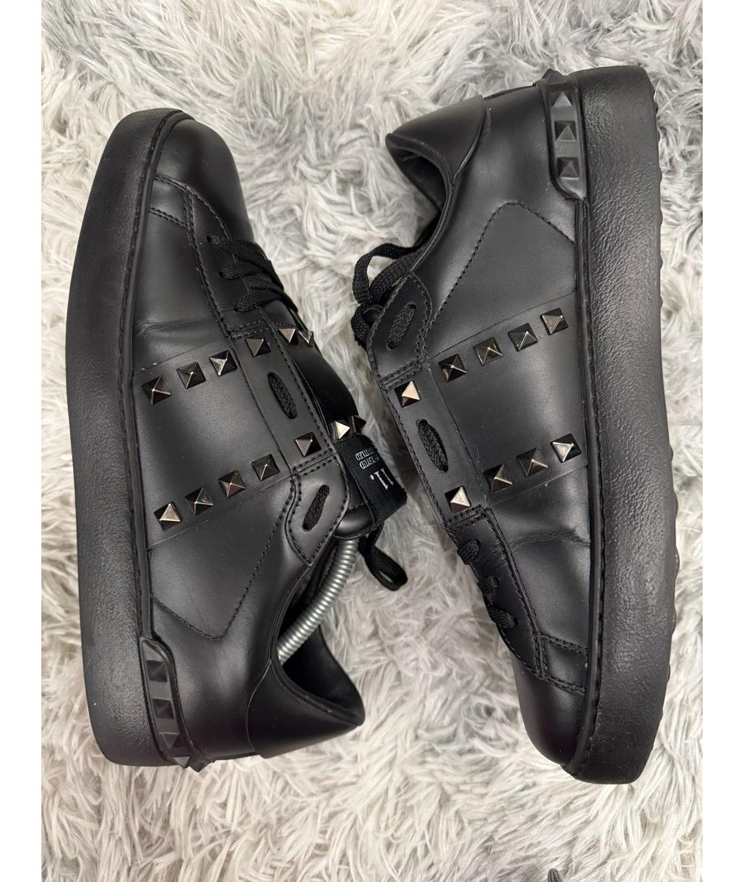 VALENTINO Черные кожаные кеды, фото 9