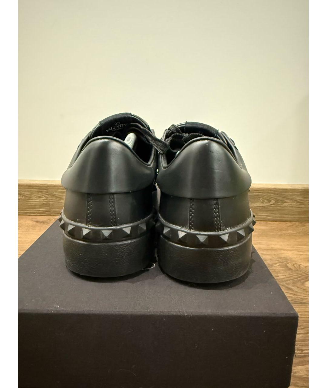 VALENTINO Черные кожаные кеды, фото 4