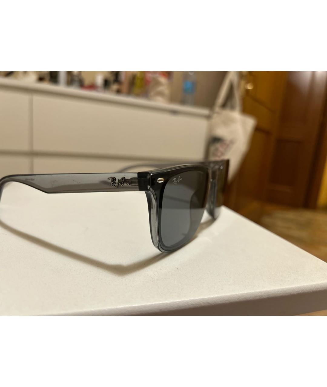 RAY BAN Серые пластиковые солнцезащитные очки, фото 3