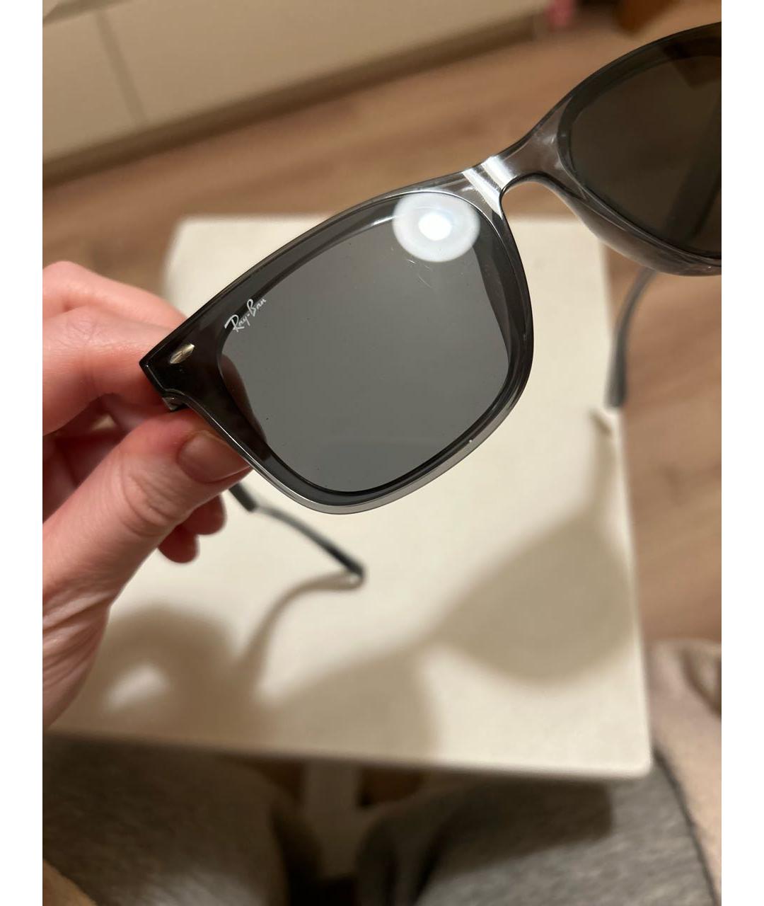 RAY BAN Серые пластиковые солнцезащитные очки, фото 5