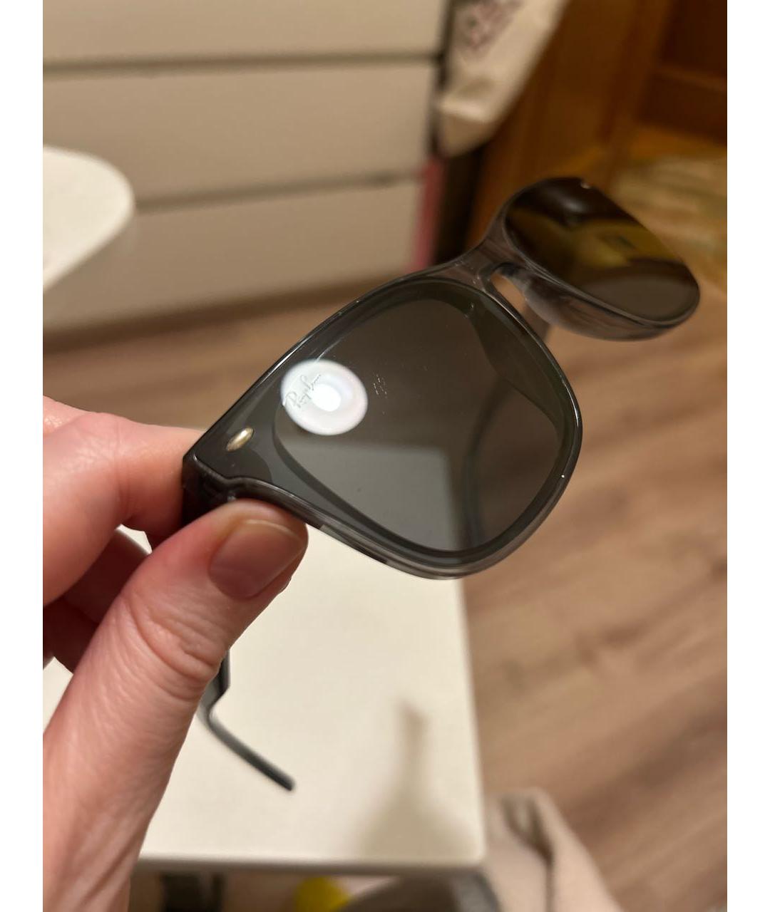 RAY BAN Серые пластиковые солнцезащитные очки, фото 6