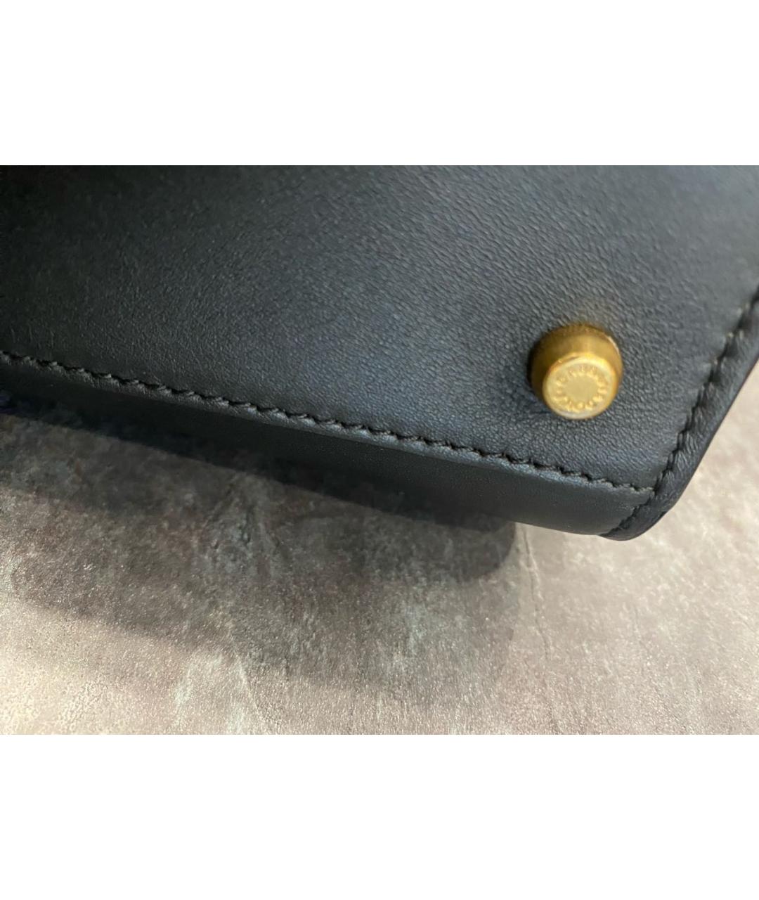 DOLCE&GABBANA Черная кожаная сумка с короткими ручками, фото 5