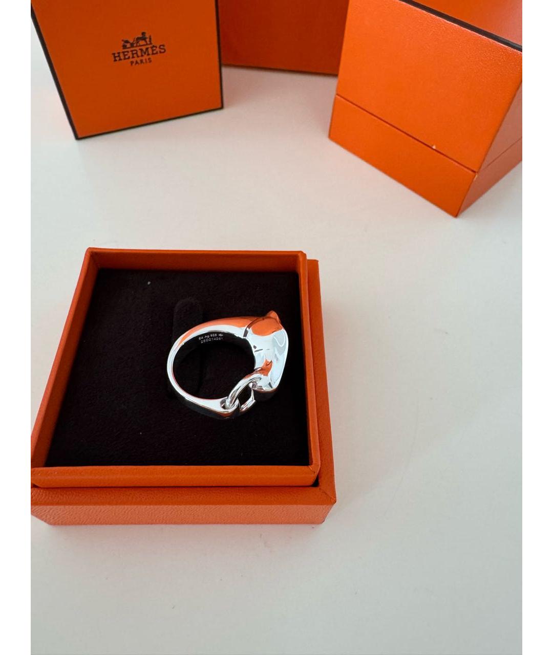 HERMES Серебряное серебряное кольцо, фото 2