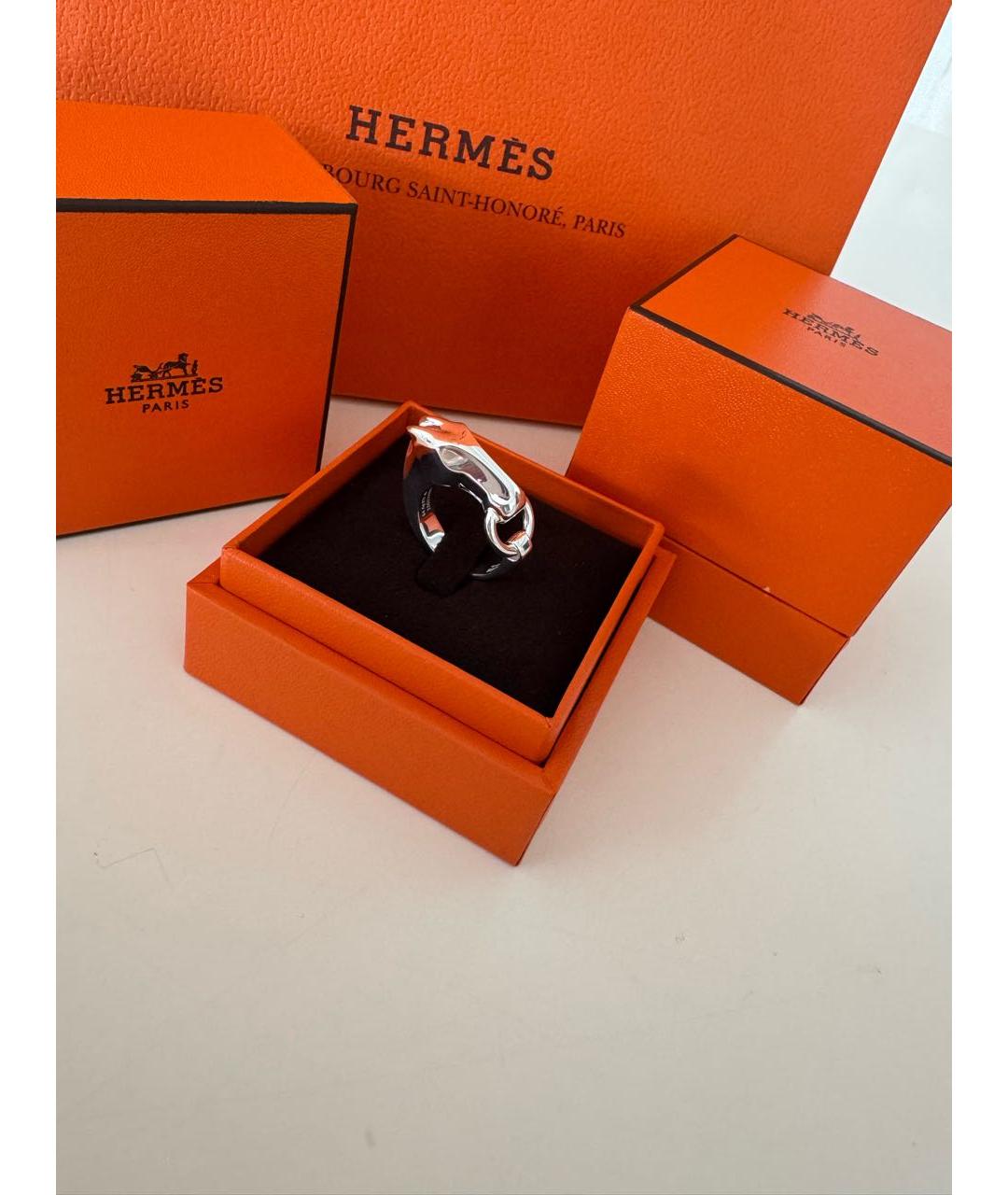 HERMES Серебряное серебряное кольцо, фото 8