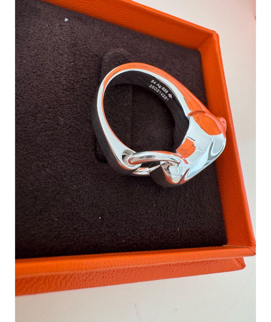 HERMES Серебряное серебряное кольцо, фото 6