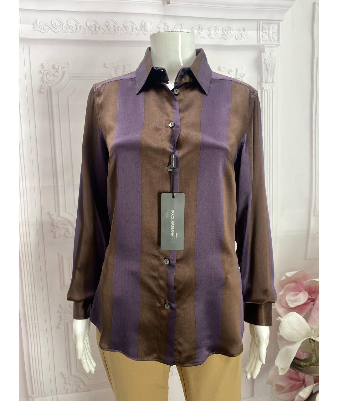 DOLCE&GABBANA Мульти шелковая рубашка, фото 6