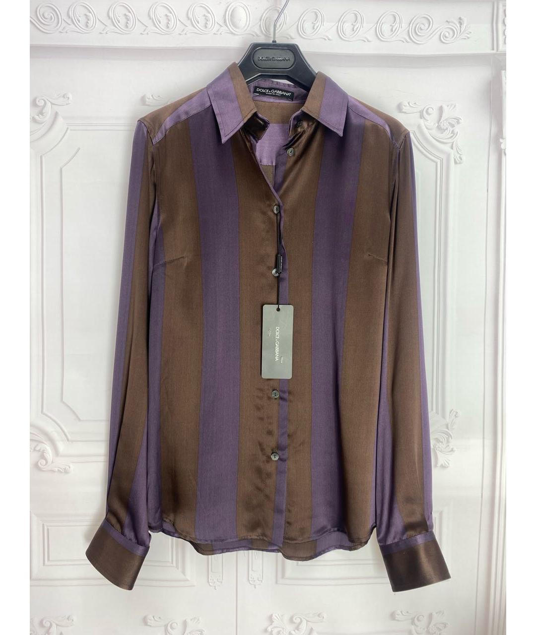 DOLCE&GABBANA Мульти шелковая рубашка, фото 8