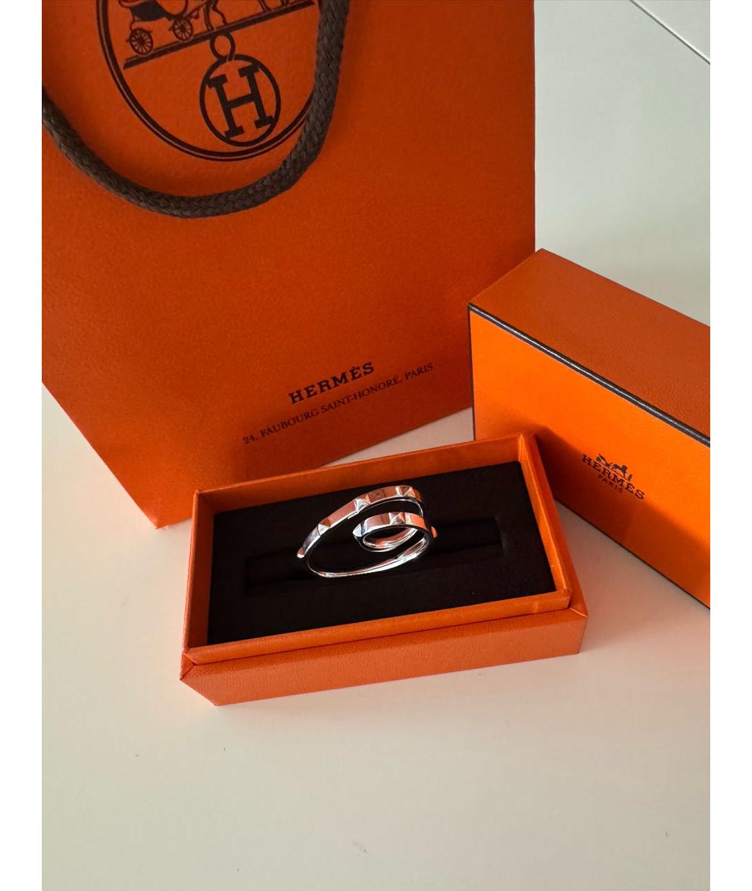 HERMES Серебряное серебряное кольцо, фото 7