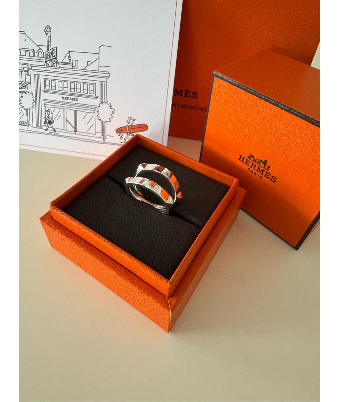 HERMES Серебряное серебряное кольцо, фото 2
